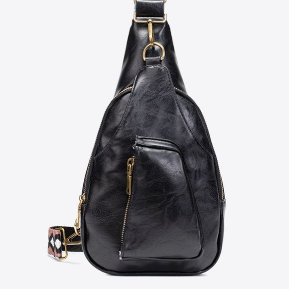 Tyme SQ2 Bags Womens Sling Bag Vegan Leather Guitar Strap Style